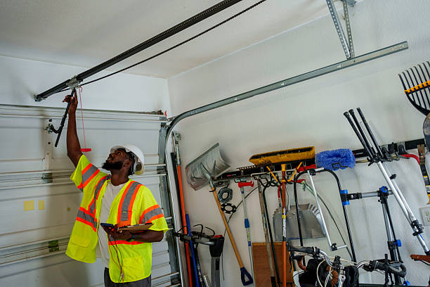 Professional Garage Door Panel Replacement technician working in Haverford College, PA